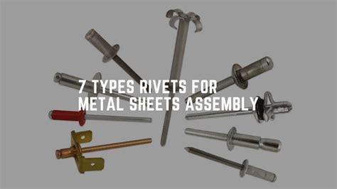 riveted sheet metal|types of sheet metal rivets.